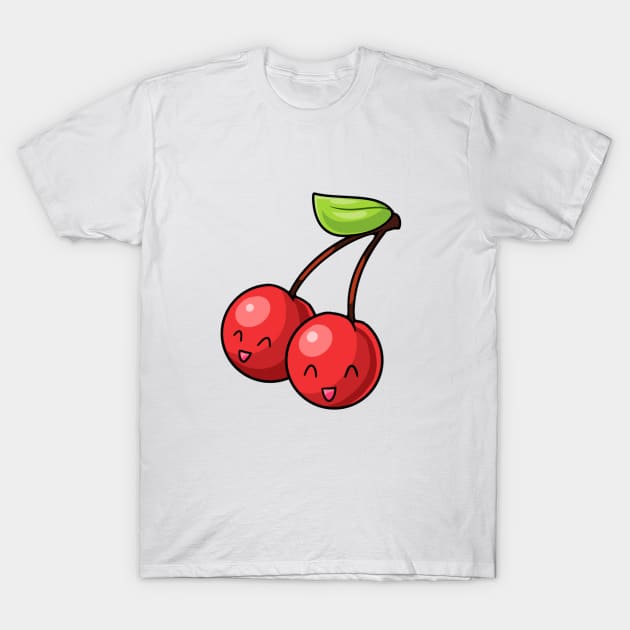 Kawaii cherries fruit T-Shirt by Japanese Designs